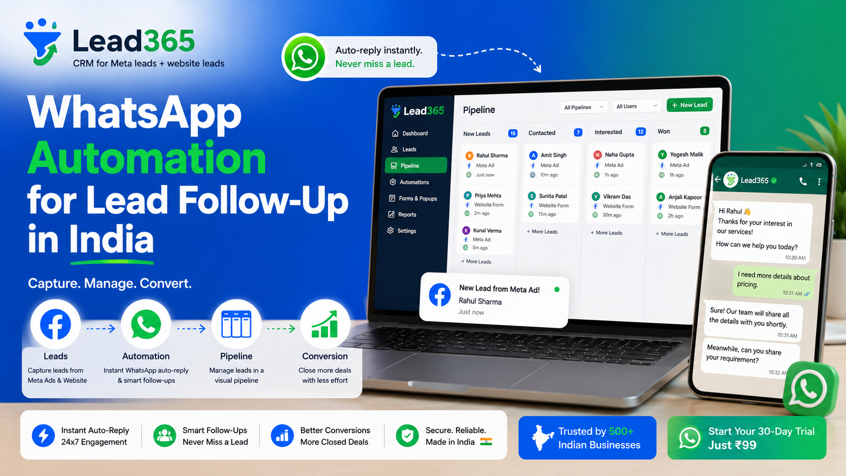 WhatsApp Automation for Lead Follow-Up in India